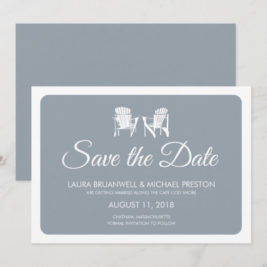 Twee Adirondack Chairs Save the Date (Voorkant / Achterkant)