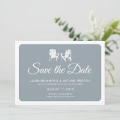 Twee Adirondack Chairs Save the Date (Staand voorkant)