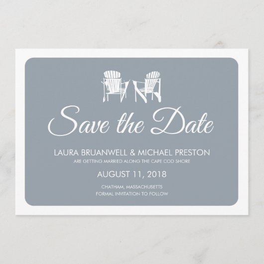 Twee Adirondack Chairs Save the Date (Voorkant)