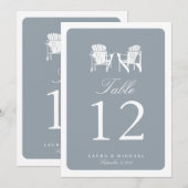 Twee Adirondack Chairs | Tabelnummer Kaart (Voorkant / Achterkant)