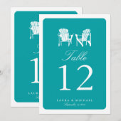 Twee Adirondack Chairs | Tabelnummer Kaart (Voorkant / Achterkant)