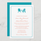 Twee Adirondack Chairs Wedding Kaart (Voorkant / Achterkant)