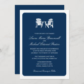 Twee Adirondack Chairs Wedding Kaart (Voorkant / Achterkant)