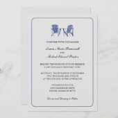 Twee Adirondack Chairs Wedding Kaart (Voorkant / Achterkant)