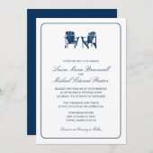 Twee Adirondack Chairs Wedding Kaart (Voorkant / Achterkant)