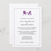 Twee Adirondack Chairs Wedding Kaart (Voorkant / Achterkant)
