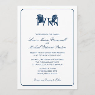 Twee Adirondack Chairs Wedding Kaart