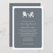 Twee Adirondack Chairs Wedding Kaart (Voorkant / Achterkant)