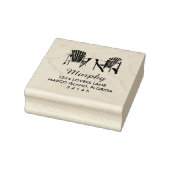 Twee Adirondack Chairs Wedding Rubberstempel (Stempel)