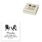 Twee Adirondack Chairs Wedding Rubberstempel (Gestempeld)
