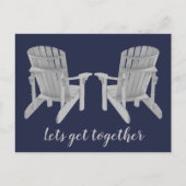 Twee Adirondack-stoelen en jouw tekst Briefkaart (Voorkant)