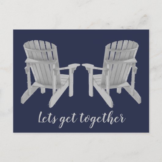 Twee Adirondack-stoelen en jouw tekst Briefkaart (Voorkant)