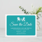 Twee Adirondack Stoelen Redden de Dag Save The Date (Staand voorkant)