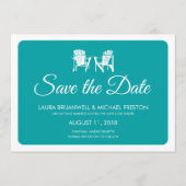 Twee Adirondack Stoelen Redden de Datum Save The Date (Voorkant)