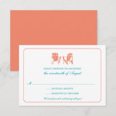 Twee Adirondack-stoelen RSVP Kaartje (Voorkant / Achterkant)