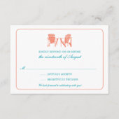 Twee Adirondack-stoelen RSVP Kaartje (Voorkant)