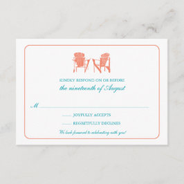 Twee Adirondack-stoelen RSVP Kaartje