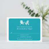 Twee Adirondack-stoelen RSVP | Teal Kaart (Staand voorkant)
