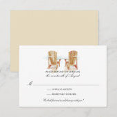 Twee Adirondackstoelen in waterverf RSVP Kaartje (Voorkant / Achterkant)
