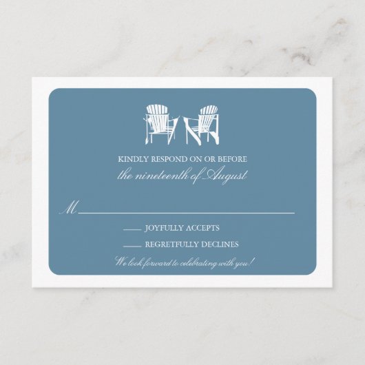 Twee Adirondackstoelen RSVP (Voorkant)