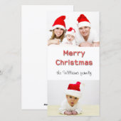 Twee Afbeeldingen kerstfotokaarten Feestdagenkaart (Voorkant / Achterkant)