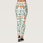 Twee afbeeldingen van bloemige leggings tonen (Achterkant)
