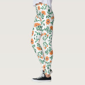 Twee afbeeldingen van bloemige leggings tonen (Links)