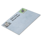 Twee Afbeeldingen van mijn hond op blauw Notitiebl Notitieblok (Schuin)