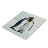 Twee affectionerende pinguïns tegeltje (Zijkant)
