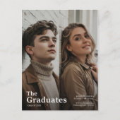 Twee afgestudeerde foto diploma uitnodiging (Voorkant)