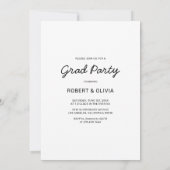 Twee afgestudeerden foto gemeenschappelijk Afstude Kaart (Achterkant)