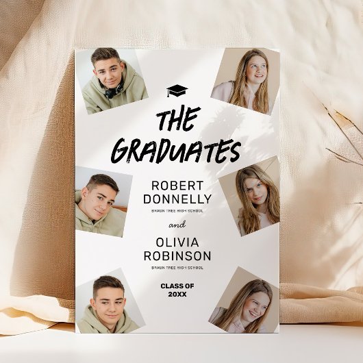 Twee afgestudeerden foto gemeenschappelijk Afstude Kaart