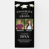 Twee Afgestudeerden Foto's CONGRATS AFSTUDEERDER P Spandoek (Verticaal)