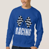 Twee afgevlakte racevlaggen voor de wedstrijd 5 trui (Voorkant)