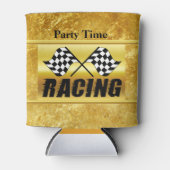 Twee afgevlakte racevlaggen voor de wedstrijd winn blikjeskoeler (Voorkant)