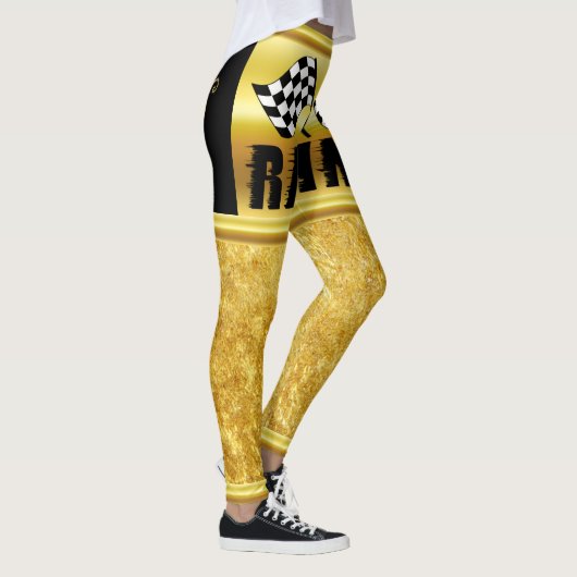 Twee afgevlakte racevlaggen voor de wedstrijd winn leggings (Rechts)