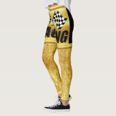 Twee afgevlakte racevlaggen voor de wedstrijd winn leggings (Links)