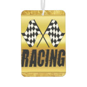 Twee afgevlakte racevlaggen voor de wedstrijd winn luchtverfrisser (Achterkant)