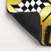 Twee afgevlakte racevlaggen voor de wedstrijd winn muismat (Hoek)