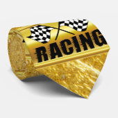 Twee afgevlakte racevlaggen voor de wedstrijd winn stropdas (Opgerold)