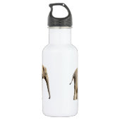 Twee Afrikaanse olifanten geïsoleerd Waterfles (Achterkant)