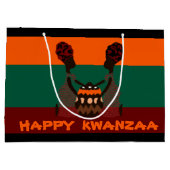 Twee Afrikaanse vrouwen en een mandje Happy Kwanza Groot Cadeauzakje (Achterkant)