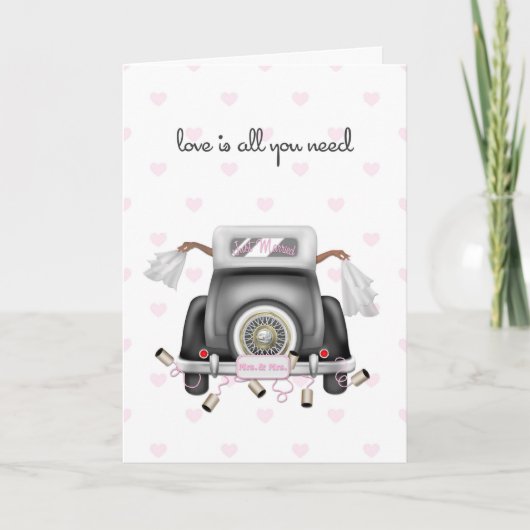 Twee Afro-Amerikaanse bruiden, Lesbische bruiloft Kaart (Voorkant)