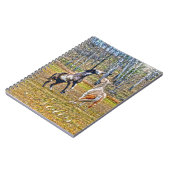 Twee afspeelbare pinto-verf-paarden ontwerpen voor notitieboek (Linkerzijde)