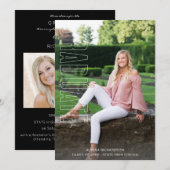 Twee Afstuderen aankondiging van het Type Foto Fun (Voorkant / Achterkant)