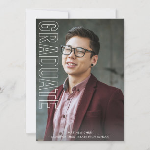 Twee Afstuderen aankondiging van het type Photo Fu