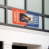 Twee Afstuderen-banner met tone Spandoek (Buitenkant Gebouw)