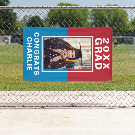 Twee Afstuderen-banner met tone Spandoek (Insitu)