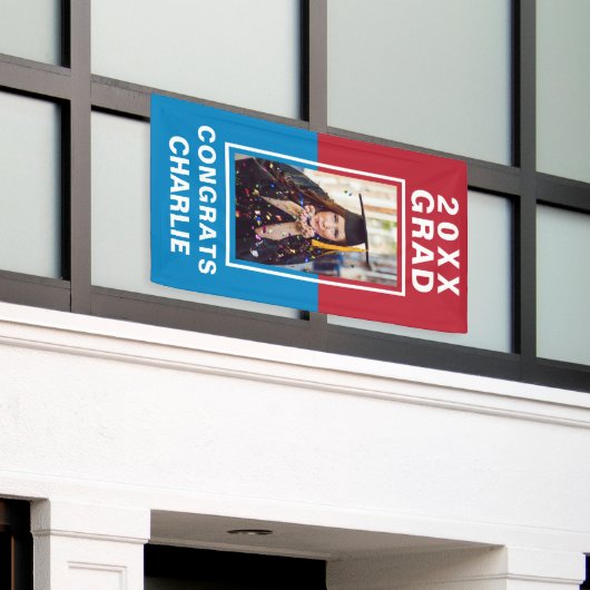 Twee Afstuderen-banner met tone Spandoek (Buitenkant Gebouw)
