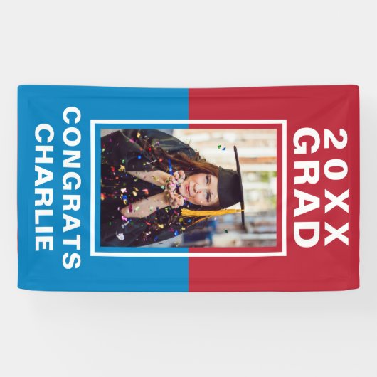 Twee Afstuderen-banner met tone Spandoek (Horizontaal)